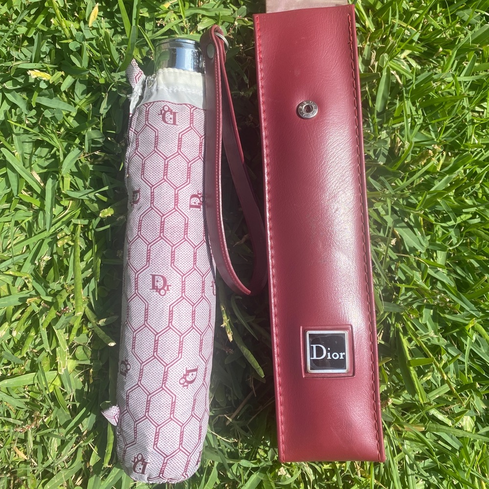 Christian Dior Burgundy umbrella - COMPLETE